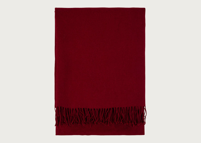 Pure Alpaca Throw Burgundy