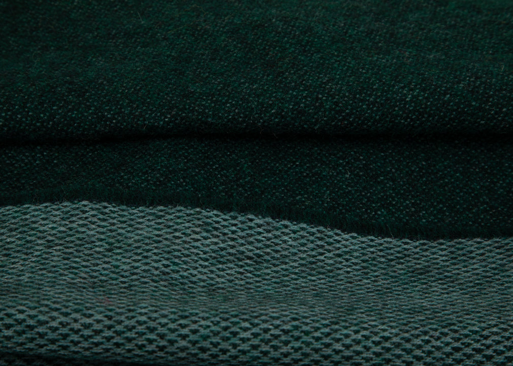 Two Tone Merino Throw Forest