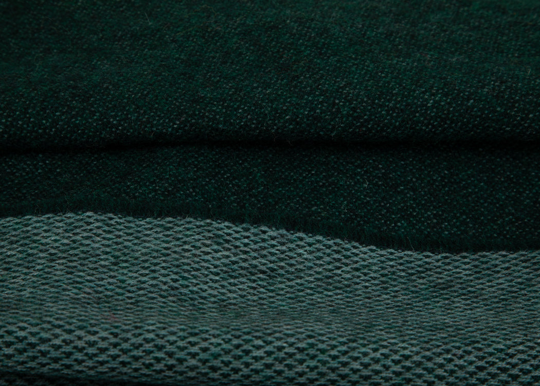 Two Tone Merino Throw Forest