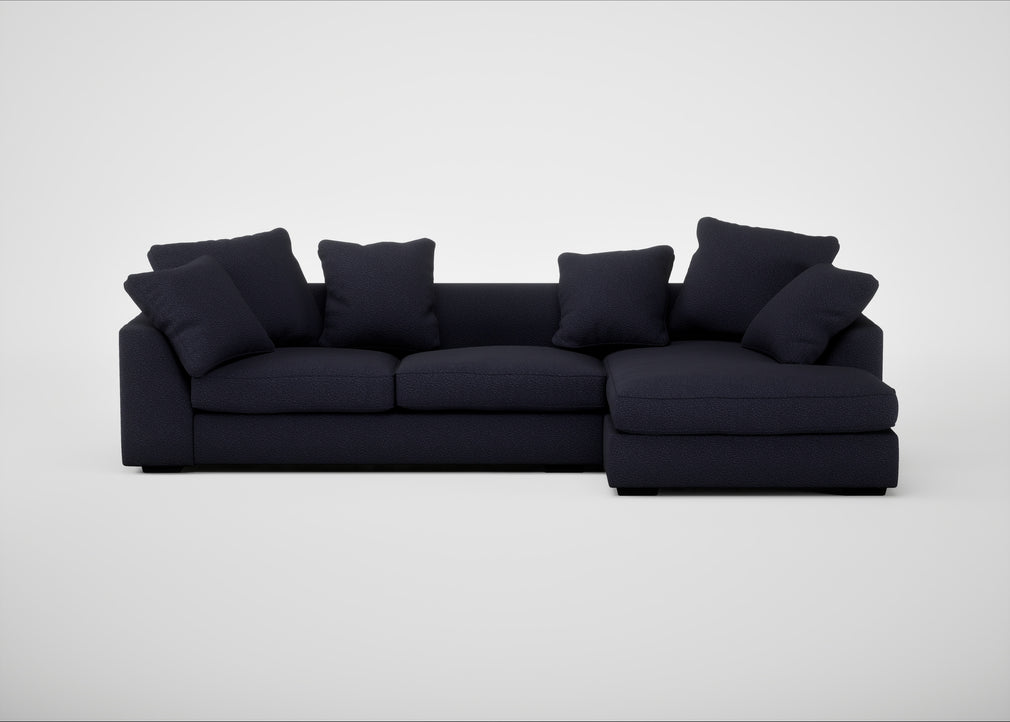Cumulus Right Hand Facing Corner Sofa Boucle Indigo