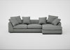 Cumulus Right Hand Facing Corner Sofa Boucle Steel