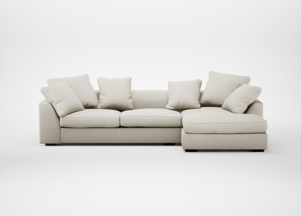 Cumulus Right Hand Facing Corner Sofa Chunky Boucle Ecru