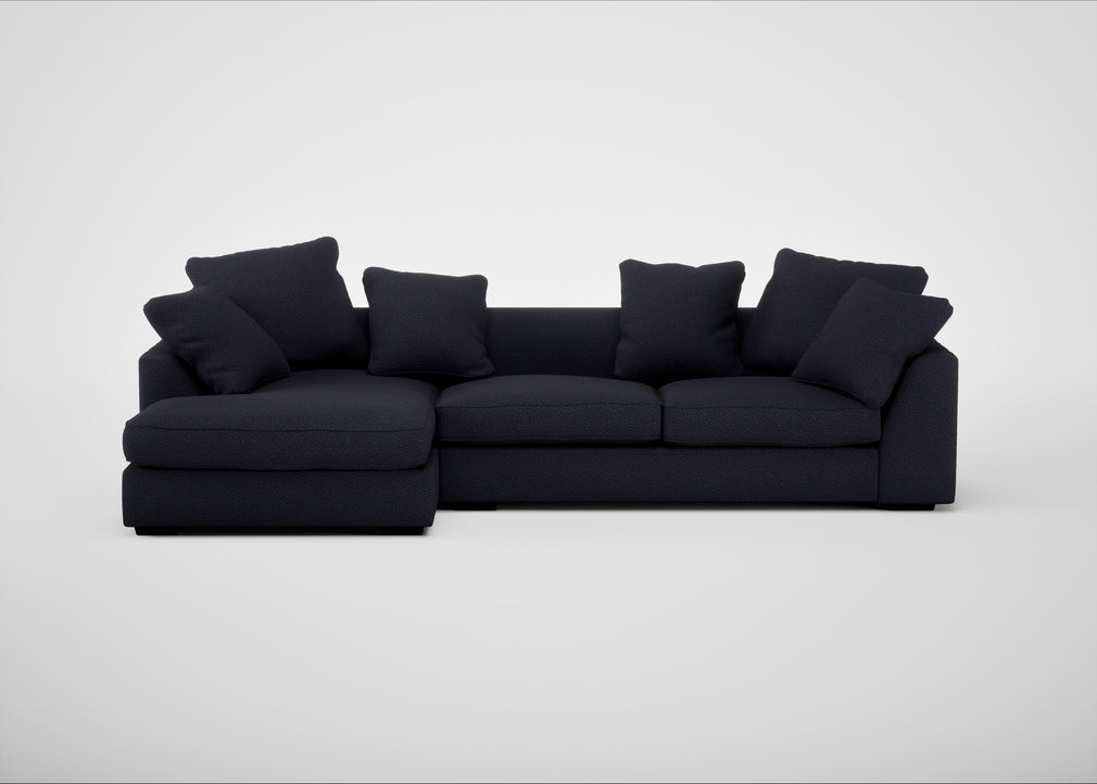 Cumulus Left Hand Facing Corner Sofa Boucle Indigo