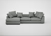 Cumulus Left Hand Facing Corner Sofa Boucle Steel