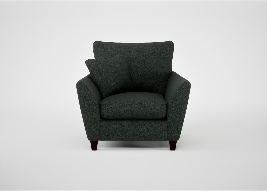 Torino Armchair Boucle Fern / Black