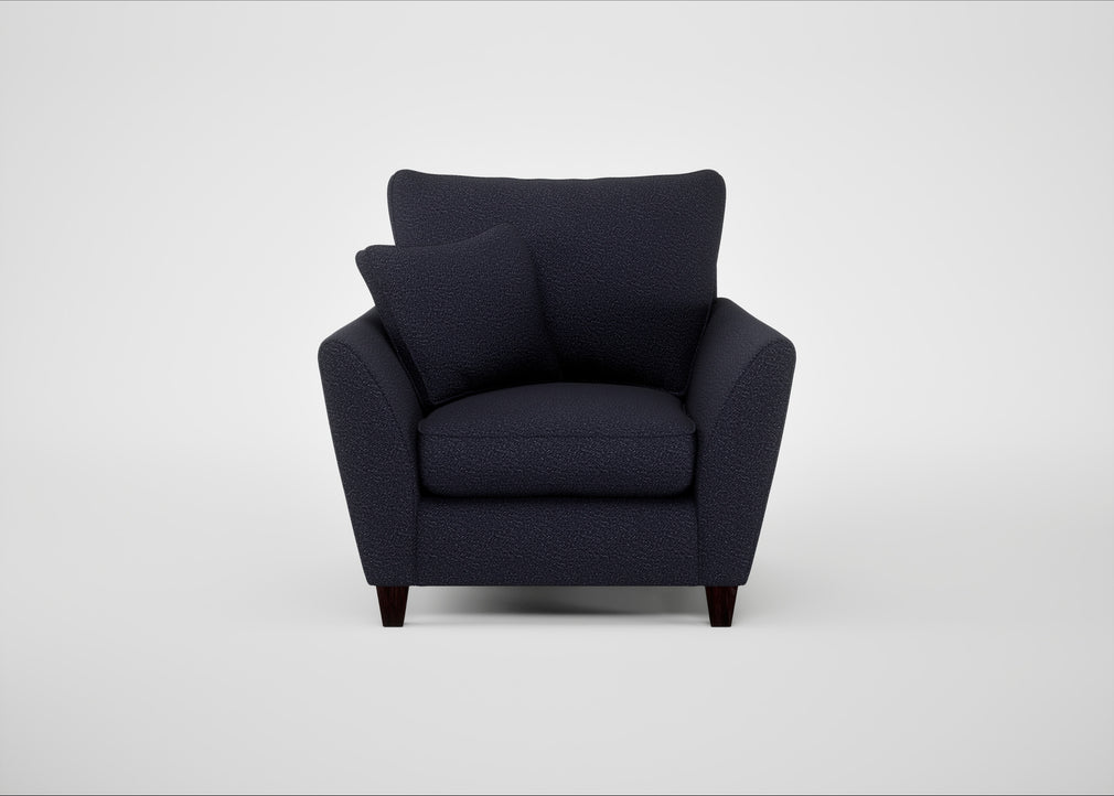 Torino Armchair Boucle Indigo / Black