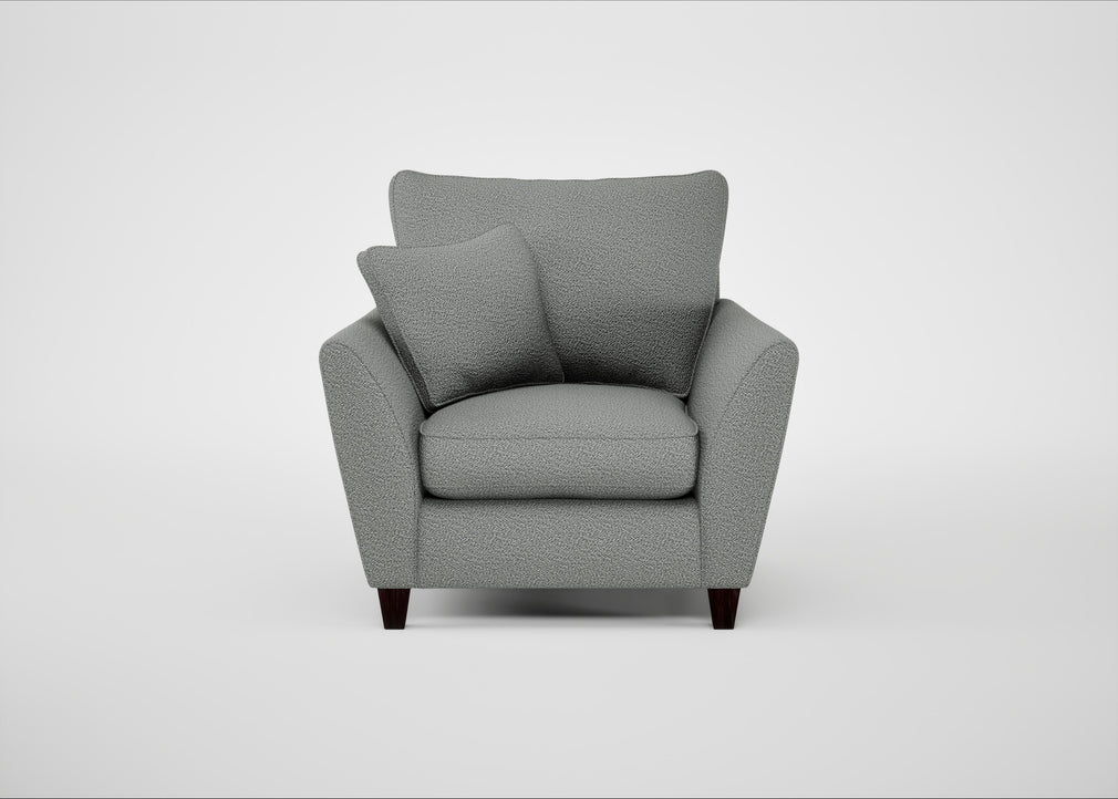 Torino Armchair Boucle Steel / Black