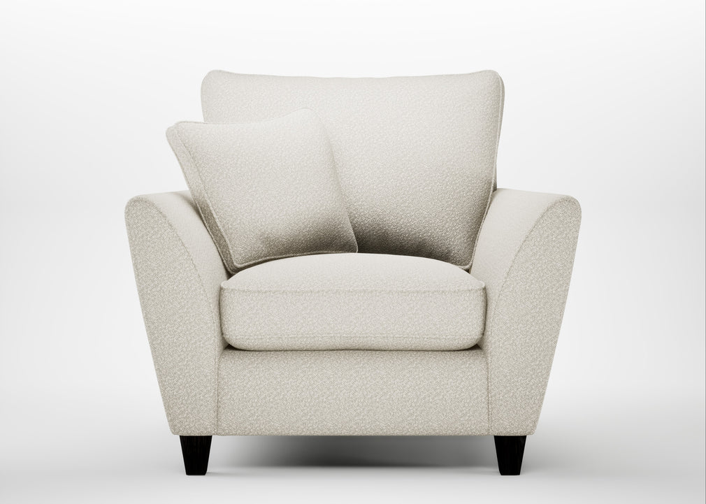 Torino Armchair Chunky Boucle Ecru / Black