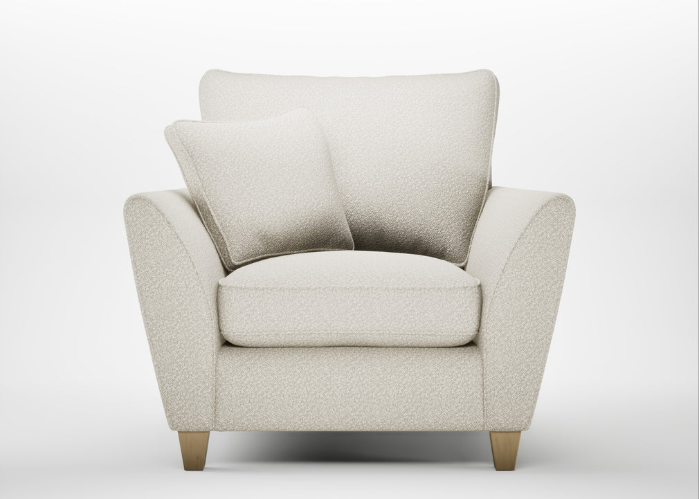 Torino Armchair Chunky Boucle Ecru / Natural
