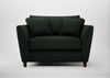 Torino Loveseat Boucle Fern / Walnut Stained