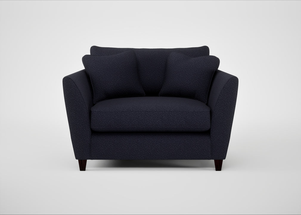 Torino Loveseat Boucle Indigo / Black