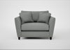 Torino Loveseat Boucle Steel / Black