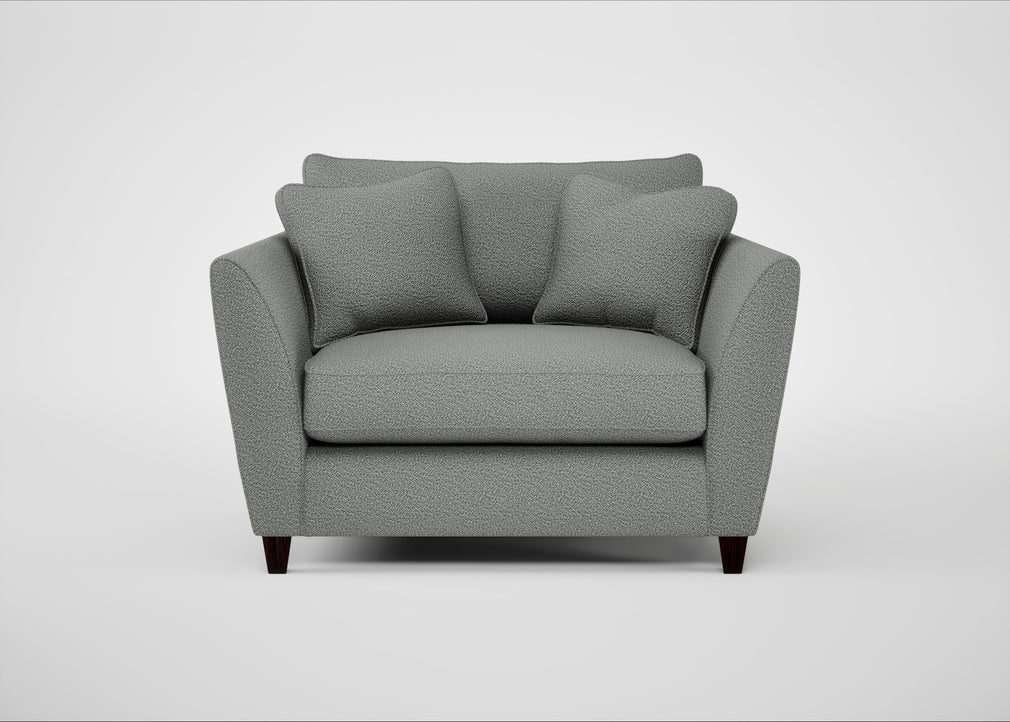 Torino Loveseat Boucle Steel / Black