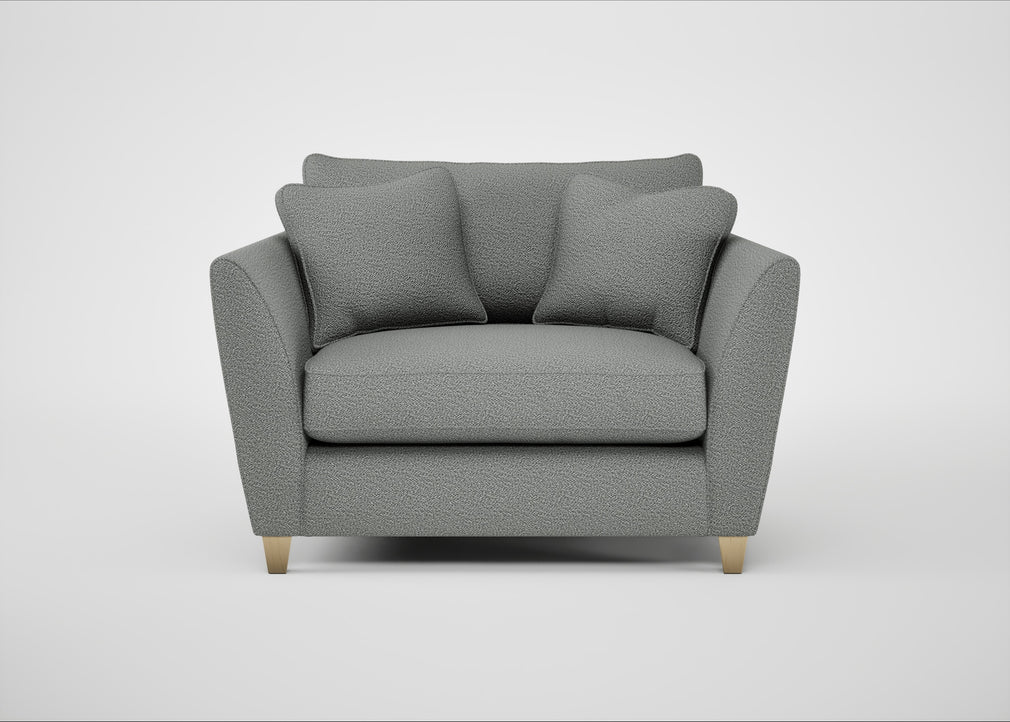 Torino Loveseat Boucle Steel / Natural