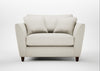 Torino Loveseat Chunky Boucle Ecru / Walnut Stained