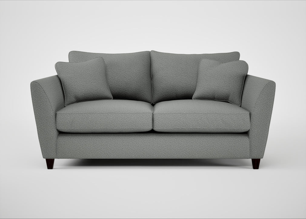 Torino 3 Seater Sofa Boucle Steel / Black