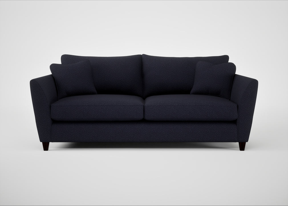 Torino 4 Seater Sofa Boucle Indigo / Black