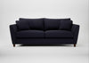 Torino 4 Seater Sofa Boucle Indigo / Walnut Stained