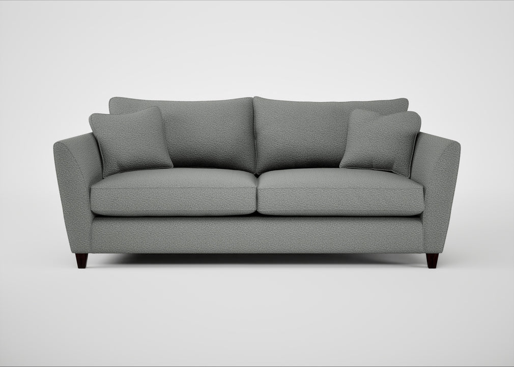 Torino 4 Seater Sofa Boucle Steel / Black