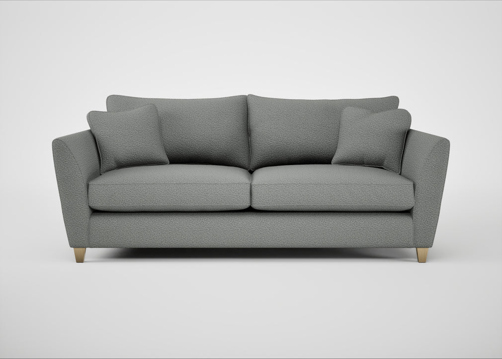 Torino 4 Seater Sofa Boucle Steel / Natural