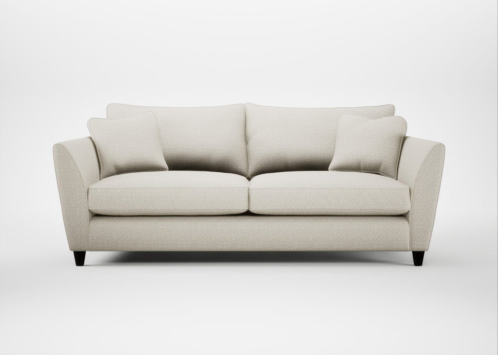 Torino 4 Seater Sofa Chunky Boucle Ecru / Black