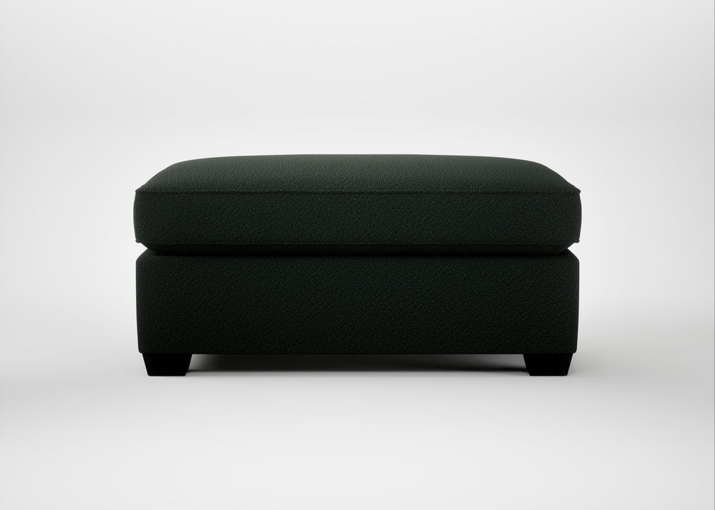 Torino Footstool Boucle Fern / Black