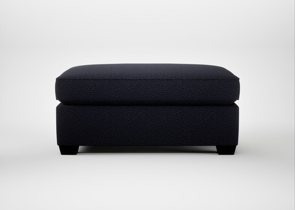 Torino Footstool Boucle Indigo / Black