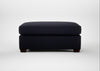 Torino Footstool Boucle Indigo / Walnut Stained