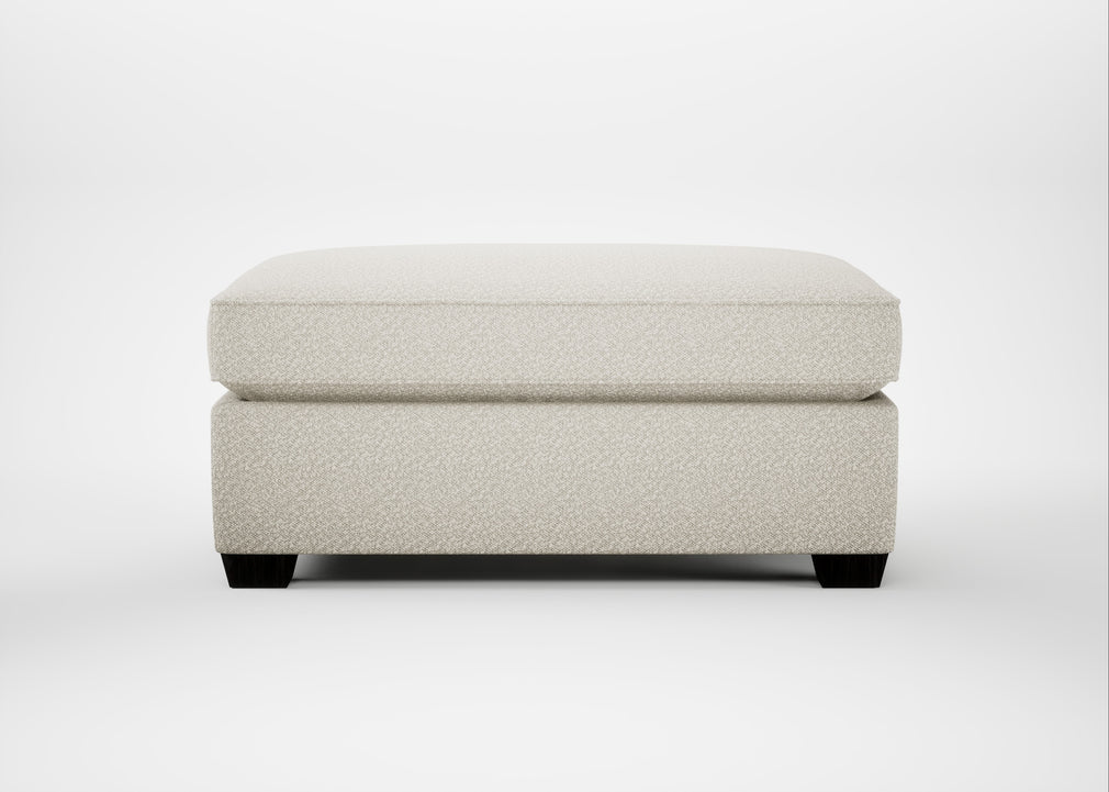 Torino Footstool Chunky Boucle Ecru / Black