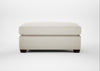 Torino Footstool Chunky Boucle Ecru / Walnut Stained