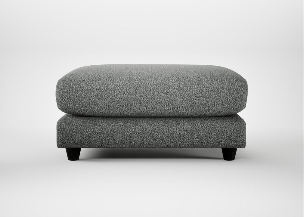 Snooze Footstool Boucle Steel
