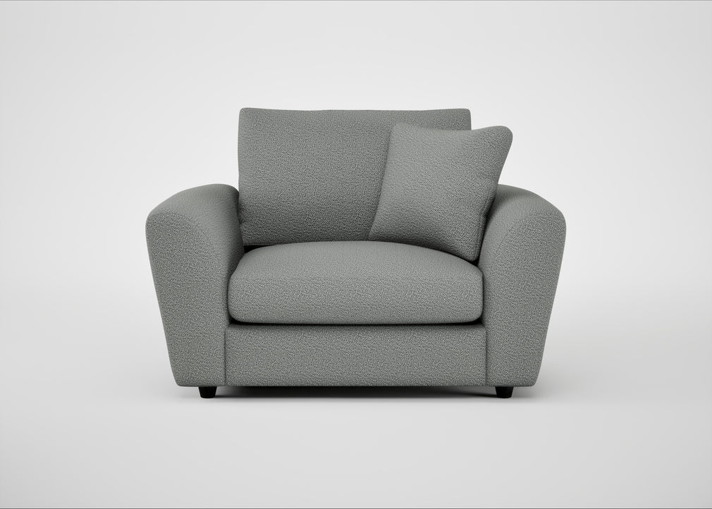 Snooze Loveseat Boucle Steel