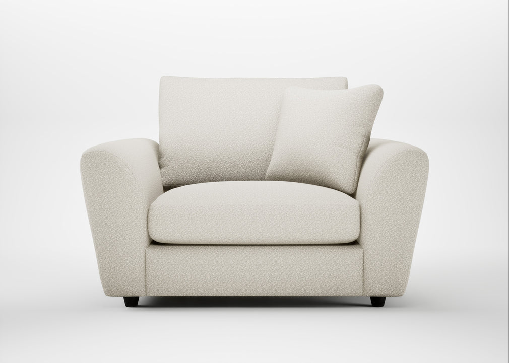Snooze Loveseat Chunky Boucle Ecru