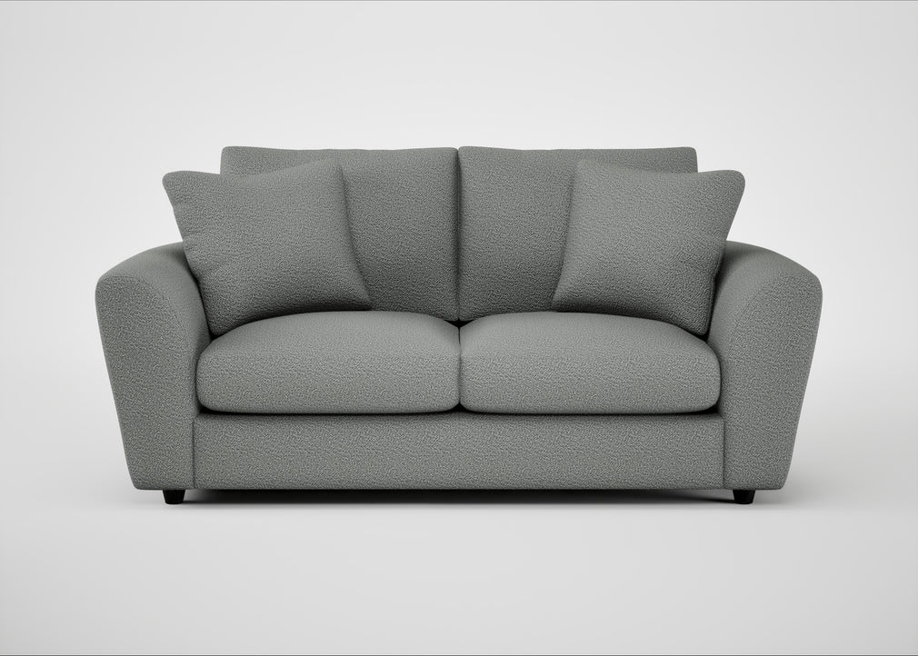 Snooze 3 Seater Sofa Boucle Steel