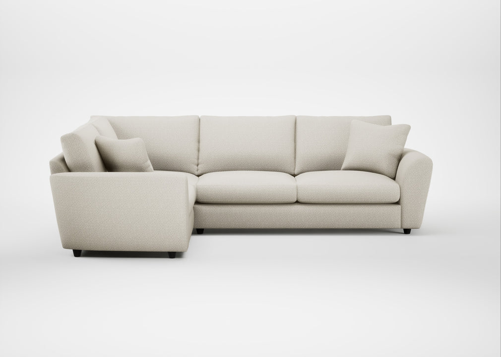 Snooze Left Hand Facing Corner Sofa Chunky Boucle Ecru