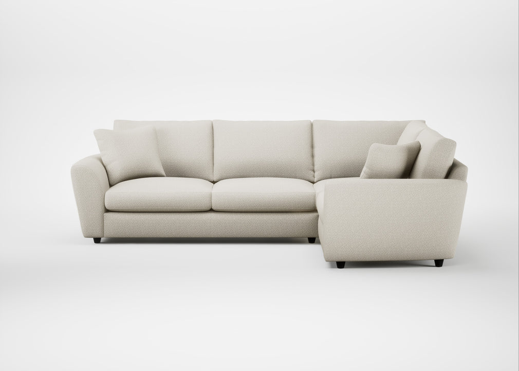 Snooze Right Hand Facing Corner Sofa Chunky Boucle Ecru
