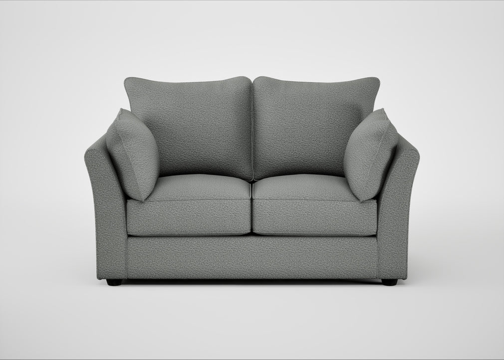 Tailor 2 Seater Sofa Boucle Steel / Black
