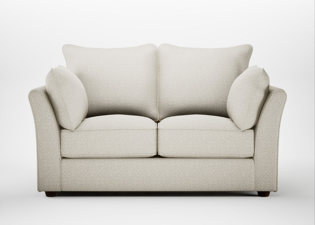 Tailor 2 Seater Sofa Chunky Boucle Ecru / Walnut Stained