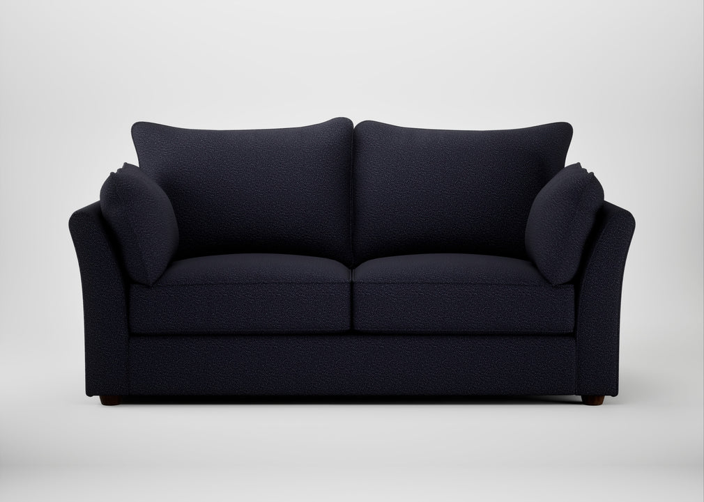 Tailor 3 Seater Sofa Boucle Indigo / Walnut Stained