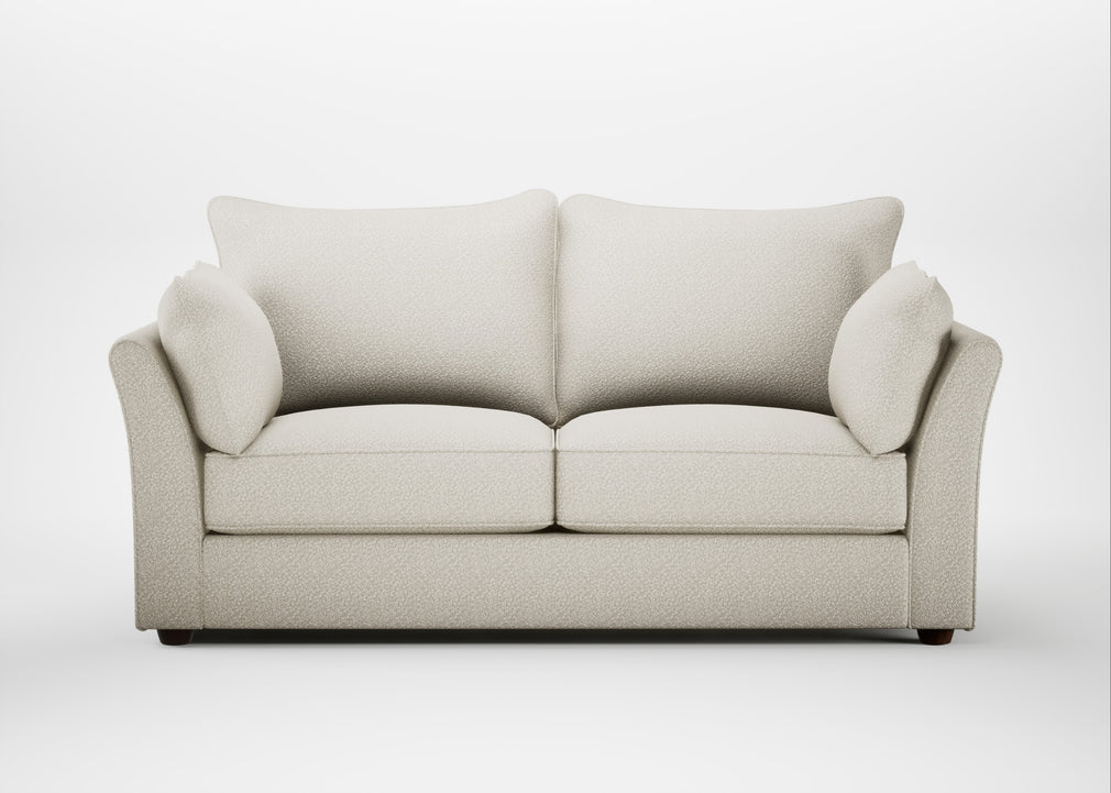 Tailor 3 Seater Sofa Chunky Boucle Ecru / Walnut Stained