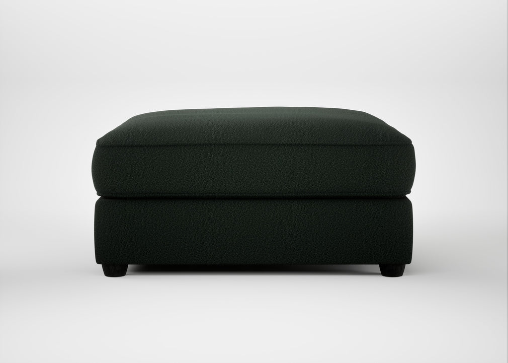Tailor Square Footstool Boucle Fern / Black