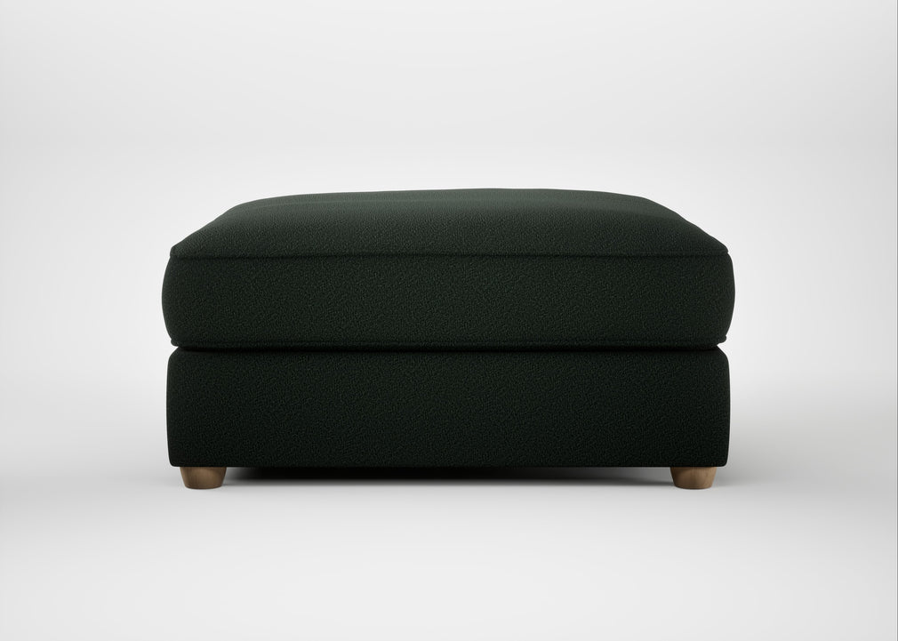 Tailor Square Footstool Boucle Fern / Natural