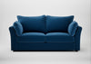 Tailor 3 Seater Sofa Cotton Velvet Petrol / Walnut Stained