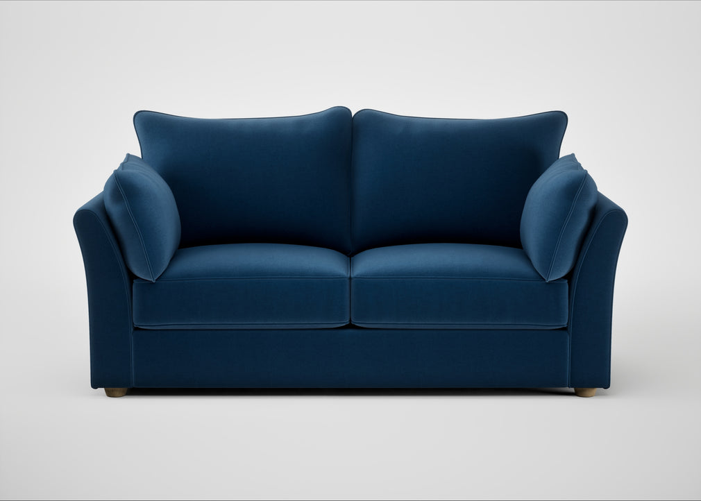 Tailor 3 Seater Sofa Cotton Velvet Petrol / Natural