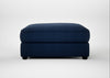 Tailor Square Footstool Broad Weave Lagoon / Black