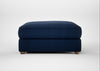 Tailor Square Footstool Broad Weave Lagoon / Natural