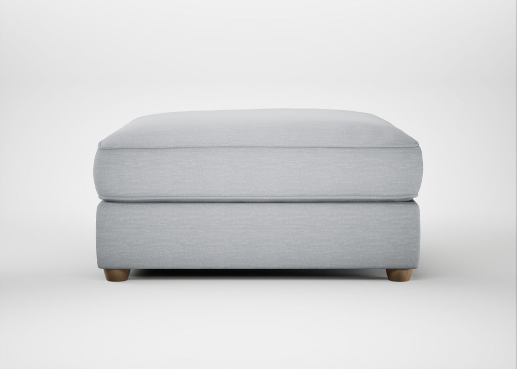 Tailor Square Footstool Broad Weave Tin / Natural
