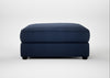 Tailor Square Footstool Capelo Linen-Cotton Inkspot / Black