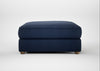 Tailor Square Footstool Capelo Linen-Cotton Inkspot / Natural