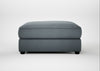 Tailor Square Footstool Capelo Linen-Cotton Mineral / Black